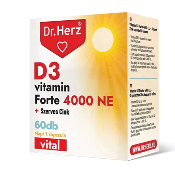 D3-vitamin Forte 4000NE + Szerves Cink kapszula