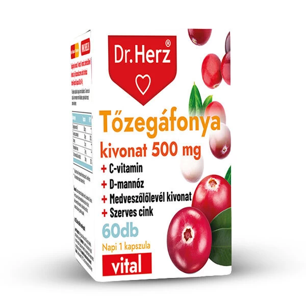 Dr. Herz Tőzegáfonya kivonat kapszula 500 mg