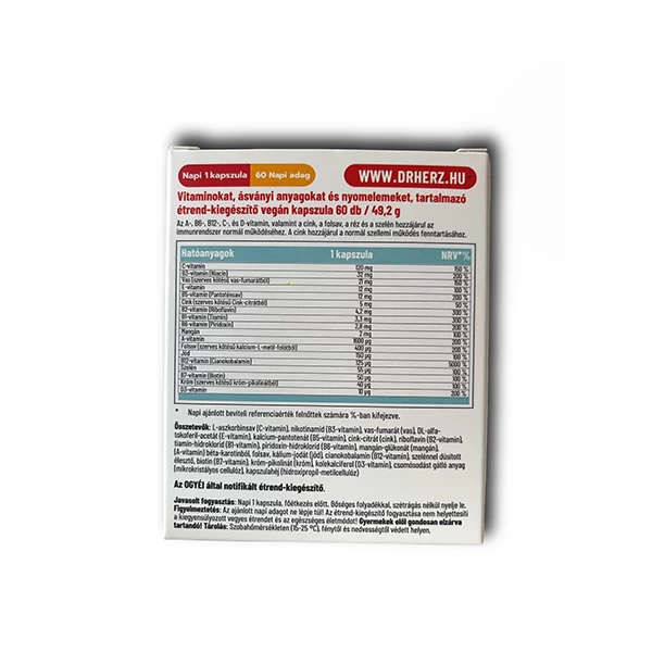 Dr. Herz Vegan Multivitamin Komplex (60db)
